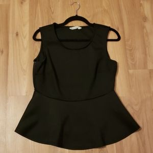 Bluenotes Black Peplum Top